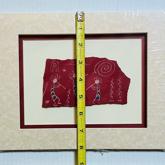 Set of 4 Vintage Larry Beck Hand Painted Petroglyphs on Stone - Picture 12 of 12